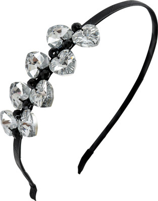 

Sarah Heart Shape Faux Stones Hair Band(Black)