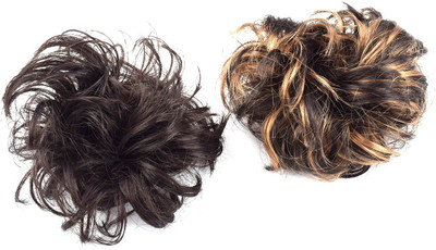 

Snupy Funky Rubber Band Bun(Black, Gold, Multicolor)