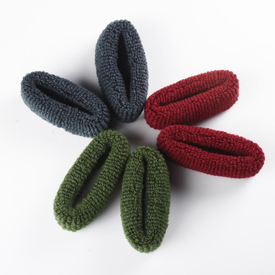 

AccessHer The Mini Woolen Bow Rubber Band(Grey, Red, Green)
