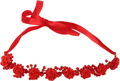 

Pink Rose Princess Charm Head Band(Red)