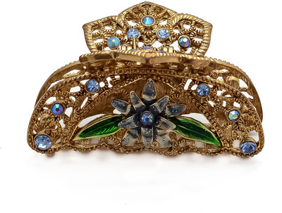 

Be You Blue Stones Meena Work Big Butterfly Hair Claw(Blue)