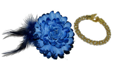 

ASMO Tic-Tac with Diamond Bracelet Hair Accessory Set(Multicolor)