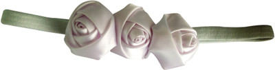 

AkinosKIDS Satin Rosset Flower Girl Head Band(White)