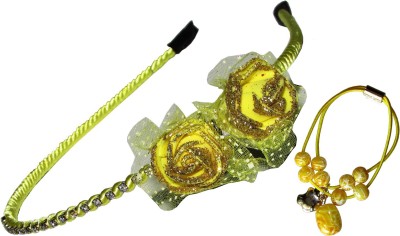 

GD Christmas Combo Yellow Floral Hair Accessory Set(Yellow)