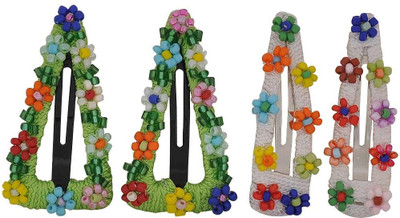 

Maayra 2 Pairs of Designer Tic Tac Clip(Multicolor)