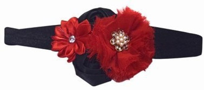 

Pinkblueindia Beautiful Flower with Pearls Head Band(Black)