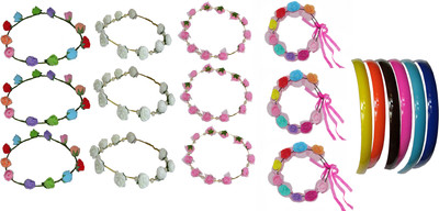 

Diana Floral Style Tiara Hair Accessory Set(Multicolor)