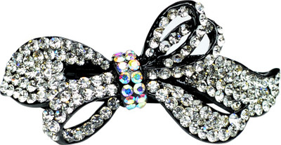 

Glitters Online Blackish White Colour American Diamond Hair Clip(White)