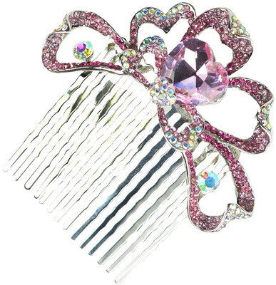 

Glitters Online Pink Colour American Diamond Hair Pin(Pink)