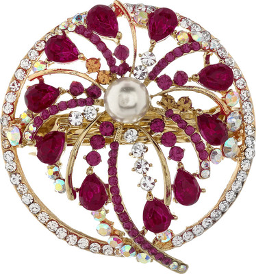 

Mansiyaorange party wear fancy accessories Hair Clip(Pink)