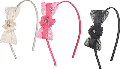 

Sagunya Stylish Bow Hair Band(Black, White, Pink)