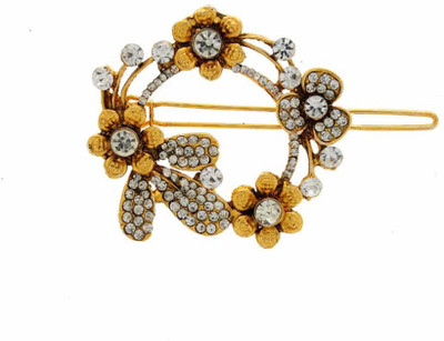 

Anuradha Art ZHP-627 Hair Clip(Gold, White)