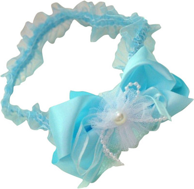 AkinosKIDS Pearl elastic lace ribbon Head Band(Blue)