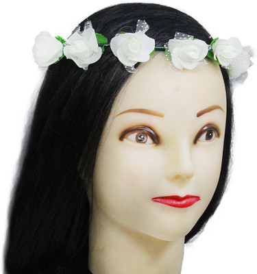 

Takspin White Casual & Party Wear Tiara Hair Accessories Hair Band, Head Band(White)