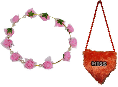 

GD Tiara with Sling Bag Hair Accessory Set(Multicolor)