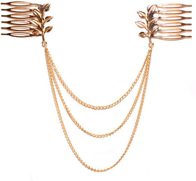 

Joker & Witch Leaf Hair Brooch Hair Accessory Set(Gold)