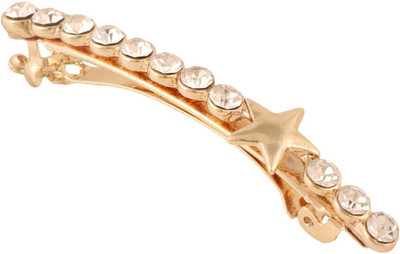 

Jazz Jewellery Toned Stone Hair Clip(Gold)