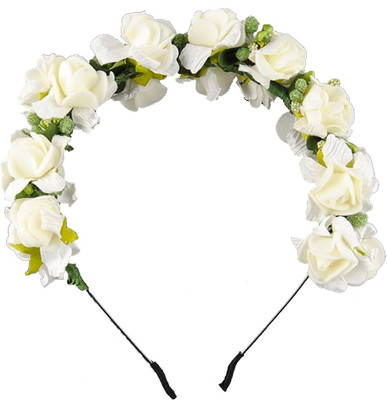 

Anokhe Collections Flowers Hair band Hair Claw(White)