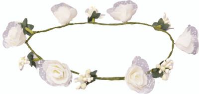 

Loops n knots tiara Head Band(White)