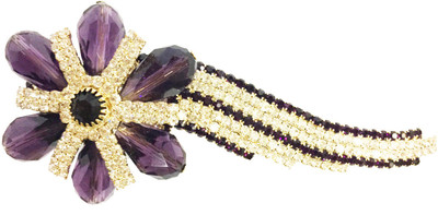 

AccessHer Accessher designer studded back clip hair accessories Hair Clip(Bronze)