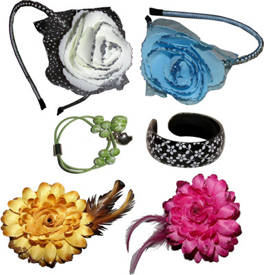 

Yashasvi Floral Style Hair band Hair Accessory Set(Multicolor)