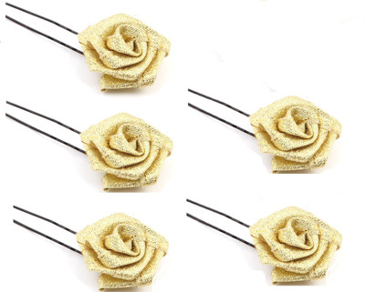 

Sanjog Bun Pin/U Pin For Wedding/Party Hair Clip(Gold)