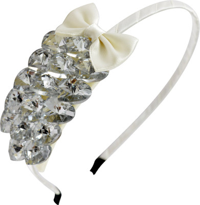 

Sarah Heart Shape Stones and Bow Hair Band(Beige)