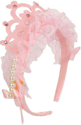 

Muchmore Beautiful Hair / Crown Funky Girls Kids Fashion Look Pink Color Hair Band For Girls & Kids Hair Band(Pink)