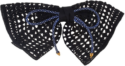 

Fayon Party Style Diva Black Net Blue Bow Hair Clip(Black)