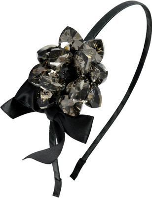

Sarah Floral Bow Hair Band(Black)