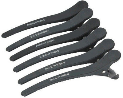 

One Personal Care Salon Hairdresser Snap Movement | Maximum Gripping | Duckbill Non Slipping Barrette | Hair Clip(Black)