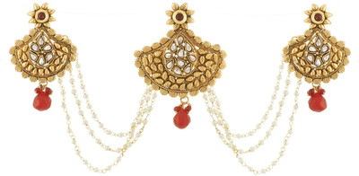 Satyam Jewellery Nx Brooch Hair Pin(Red)