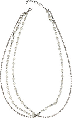 

Fayon Silver Chains and Crystal Strings Hair Chain(Silver)