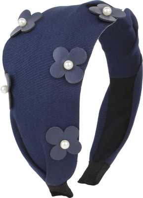 

Fayon Designer Modern Blue Bow Pearl Hair Band(Blue)