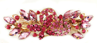 

Anmita AT-371-PINK Hair Clip(Pink, Gold)