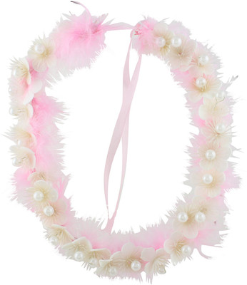

Pink Rose Princess Charm Head Band(Pink, White)