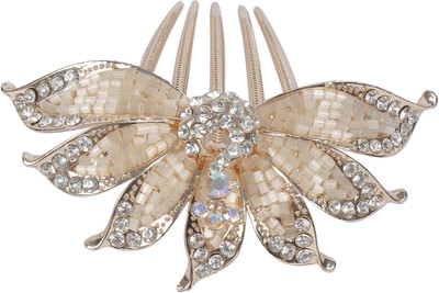 

Muchmore Beautiful Bollywood Crystal Mad Hair Pin For Woman & Girls Hair Clip(White)