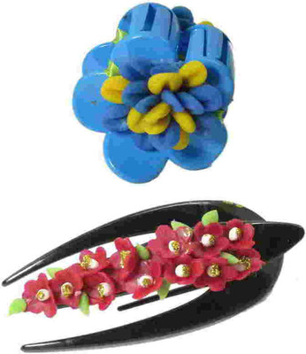 

Advanc Hotline Porcelain clay work fancy hair clutcher (Combo of 2) Hair Clip(Multicolor)