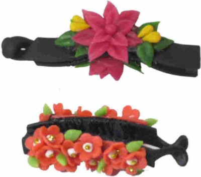 

Advanc Hotline Porcelain clay work fancy banana clip (Combo of 2) Hair Clip(Multicolor)