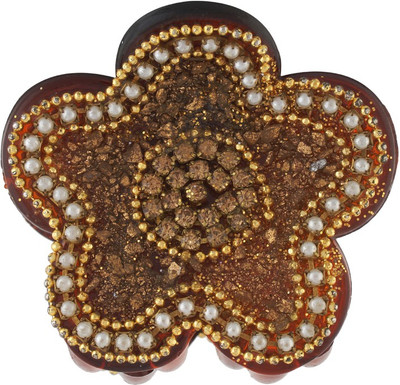 

Vama Fashions Indo Western Wedding Bridal Party Wear Hair Claw(Brown)