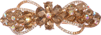 

Mansiyaorange party Wedding casual wear fancy Golden pin accessories Hair Clip(Copper)