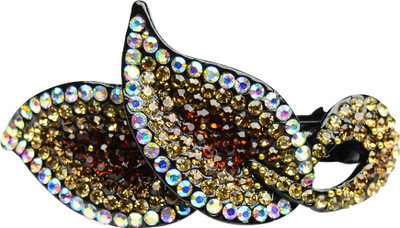 

Glitters Online Golden Colour American Diamond Hair Clip(Gold)