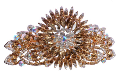 

Mansiyaorange party Wedding casual wear fancy Golden pin accessories Hair Clip(Copper)