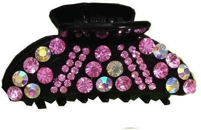 

GRACE FASHION VILLA American Diamind Hair Clip(Pink)