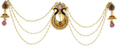 

Vama Fashions Gold Plated Traditional 3 Side Hair Pin(Multicolor)