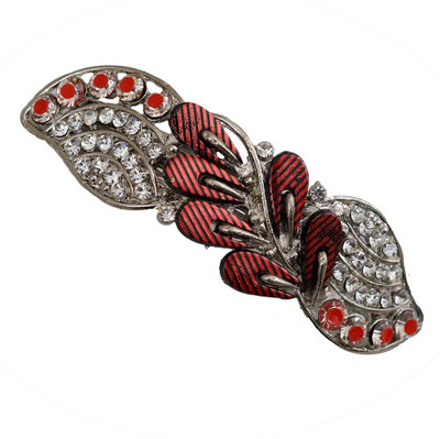 

Taj Pearl Designer Hair Clip(Silver)