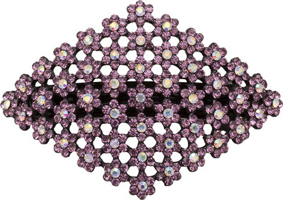 

Glitters Online Floral Design Purple Stone Hair Clip(Purple)