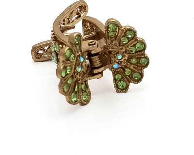 

Be You Green Stones Work Butterfly Hair Clip(Green)