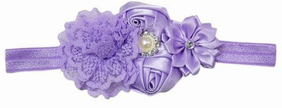 

Pinkblueindia Soft Elastic Baby With Flower Bunch Head Band(Purple)