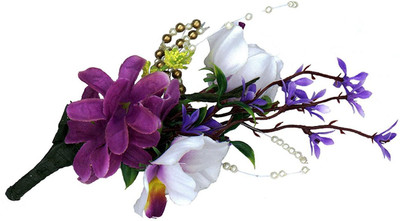 

AmberRoze flower clip Hair Clip(Purple)